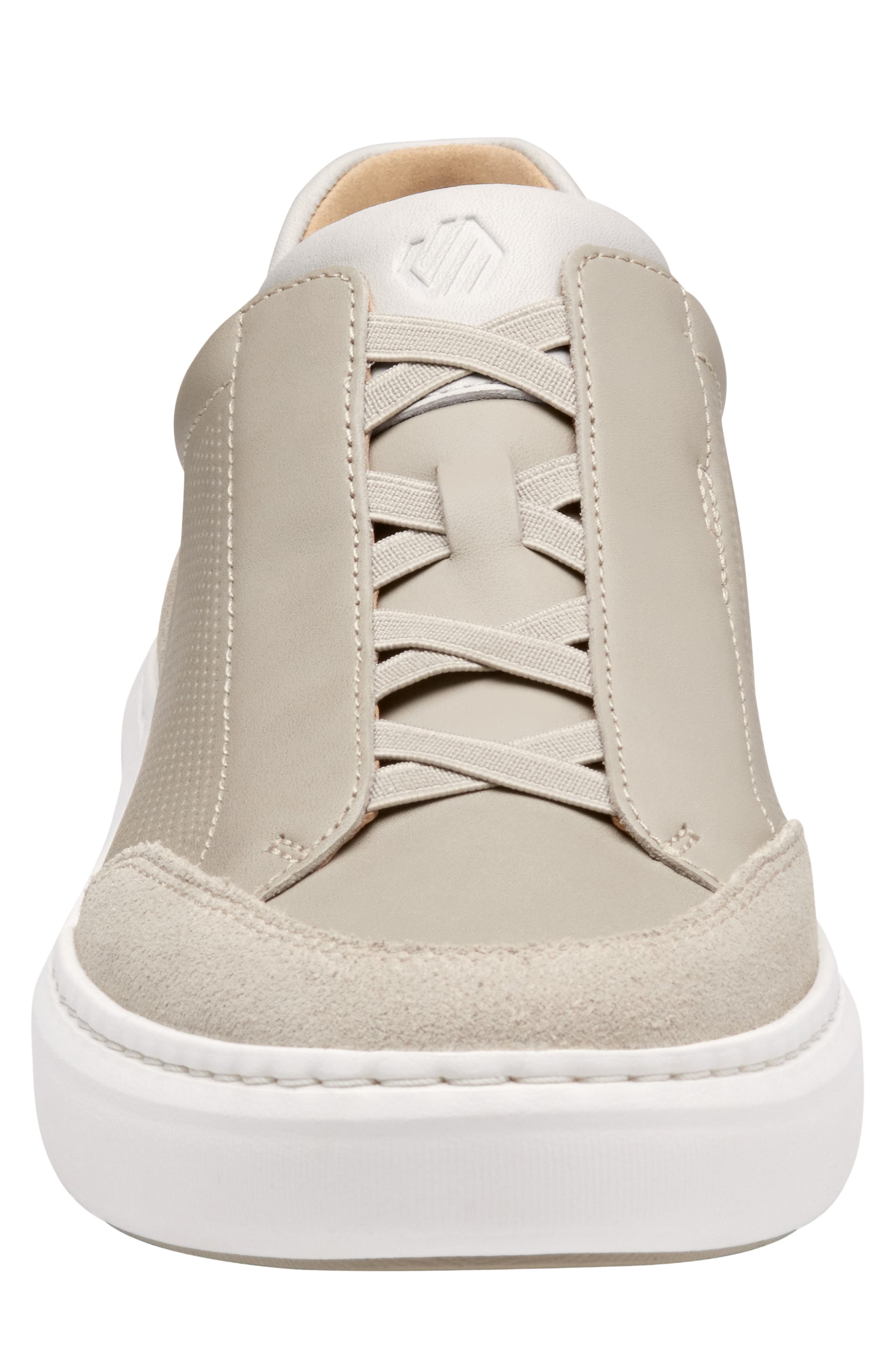 Anders Perforated Leather Sneaker, Alternate, color, BEIGE FULL GRAIN/ SUEDE