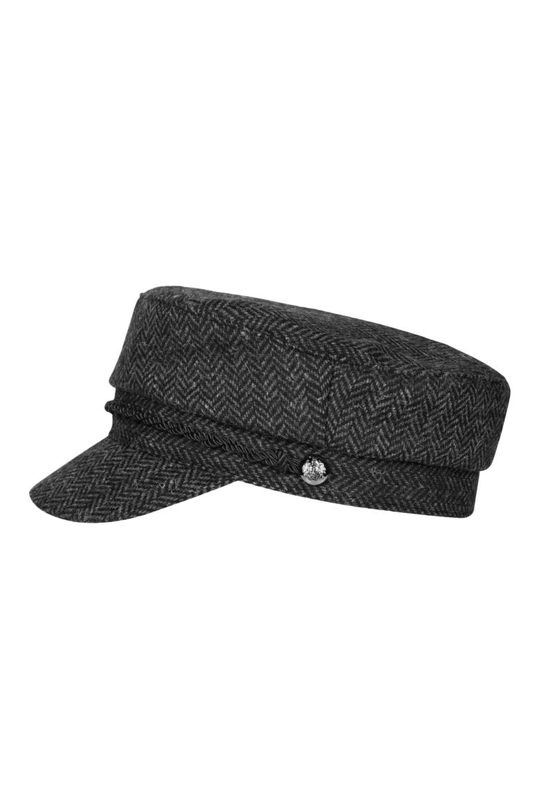 Herringbone Brim Cap, Alternate, color, CHARCOAL/ BLACK