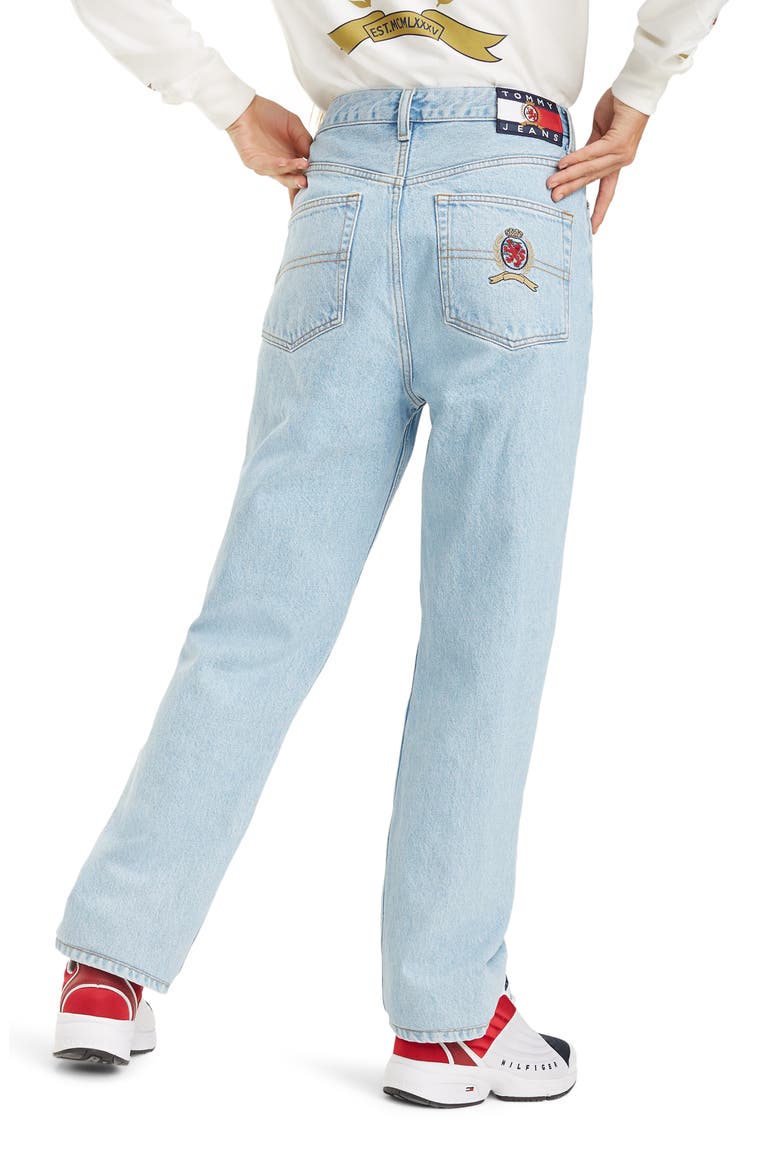 Crest Capsule Mom Jeans, Alternate, color, LIGHT BLUE DENIM