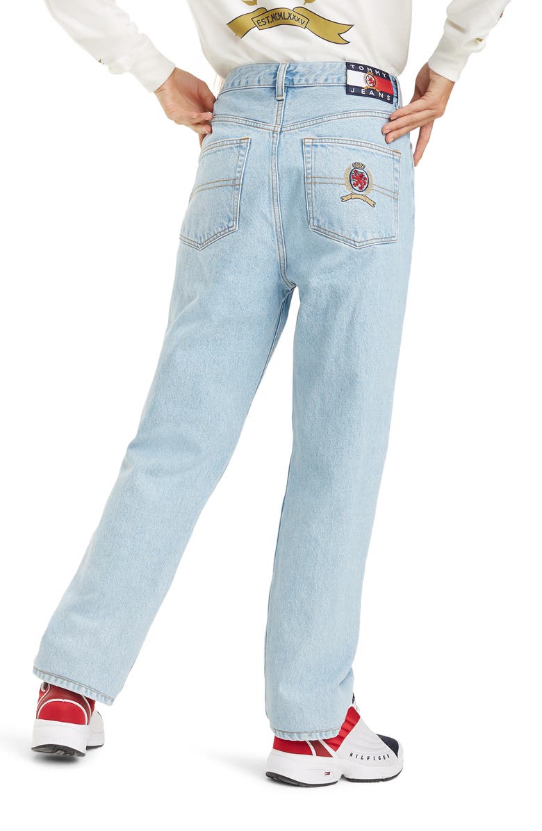 TOMMY JEANS Crest Capsule Mom Jeans, Alternate, color, 