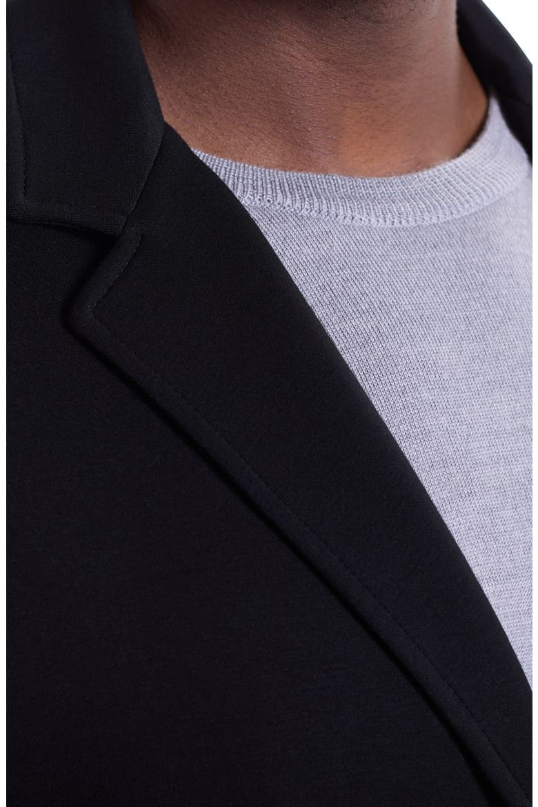 Soft Touch Black Knit Blazer, Alternate, color, BLACK