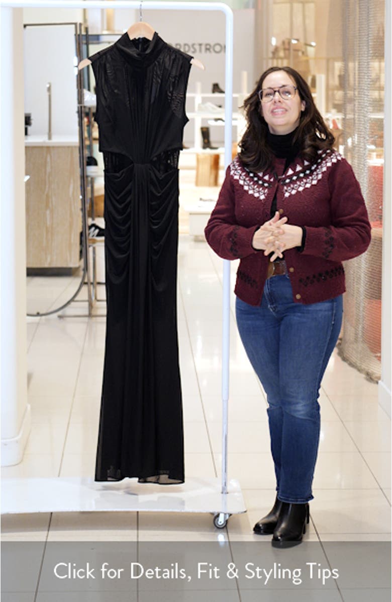 Daniella Drape Detail Sleeveless Gown, sales video thumbnail