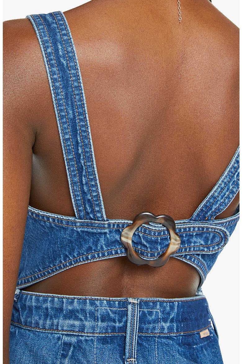 mother the over it denim mini dress The Over It Denim Minidress (Women)