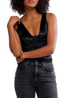 Free People Bed of Rose Velvet Camisole