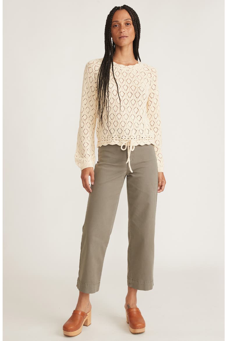 Bridget Wide Leg Crop Pants, Alternate, color, OLIVE