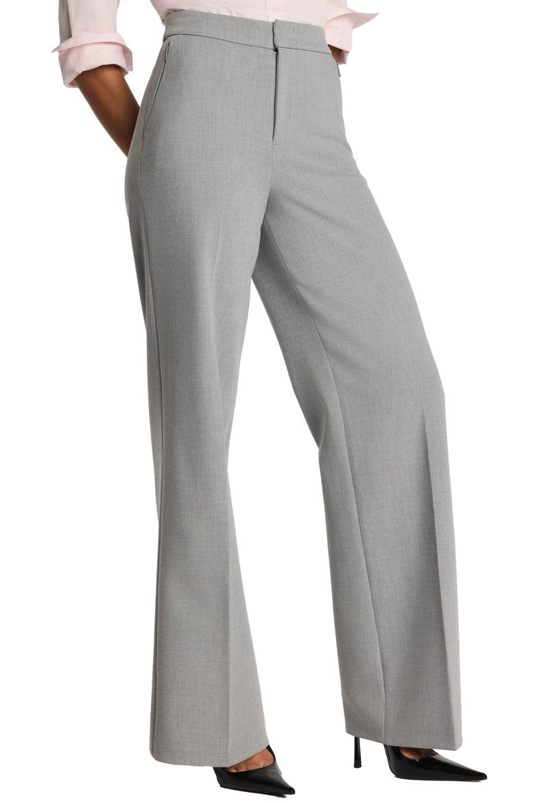 SPANXsupersmooth™ Wide Leg Stretch Twill Pants, Alternate, color, HEATHER GREY