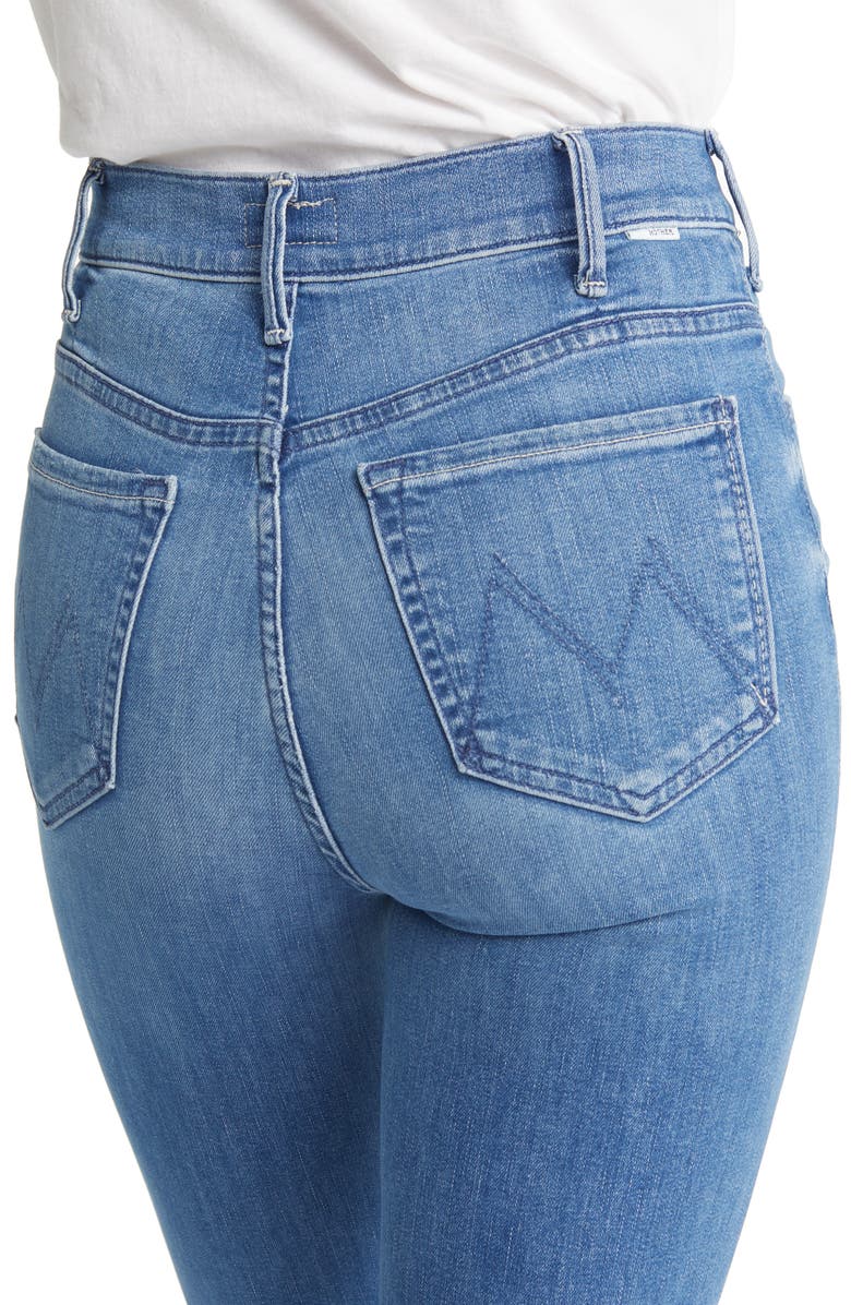 MOTHER The Hustler Fray Ankle Bootcut Jeans, Alternate, color,