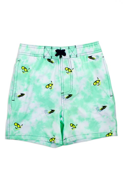 Kids' Snorkel Embroidered Volley Swim Trunks (Big Kid)
