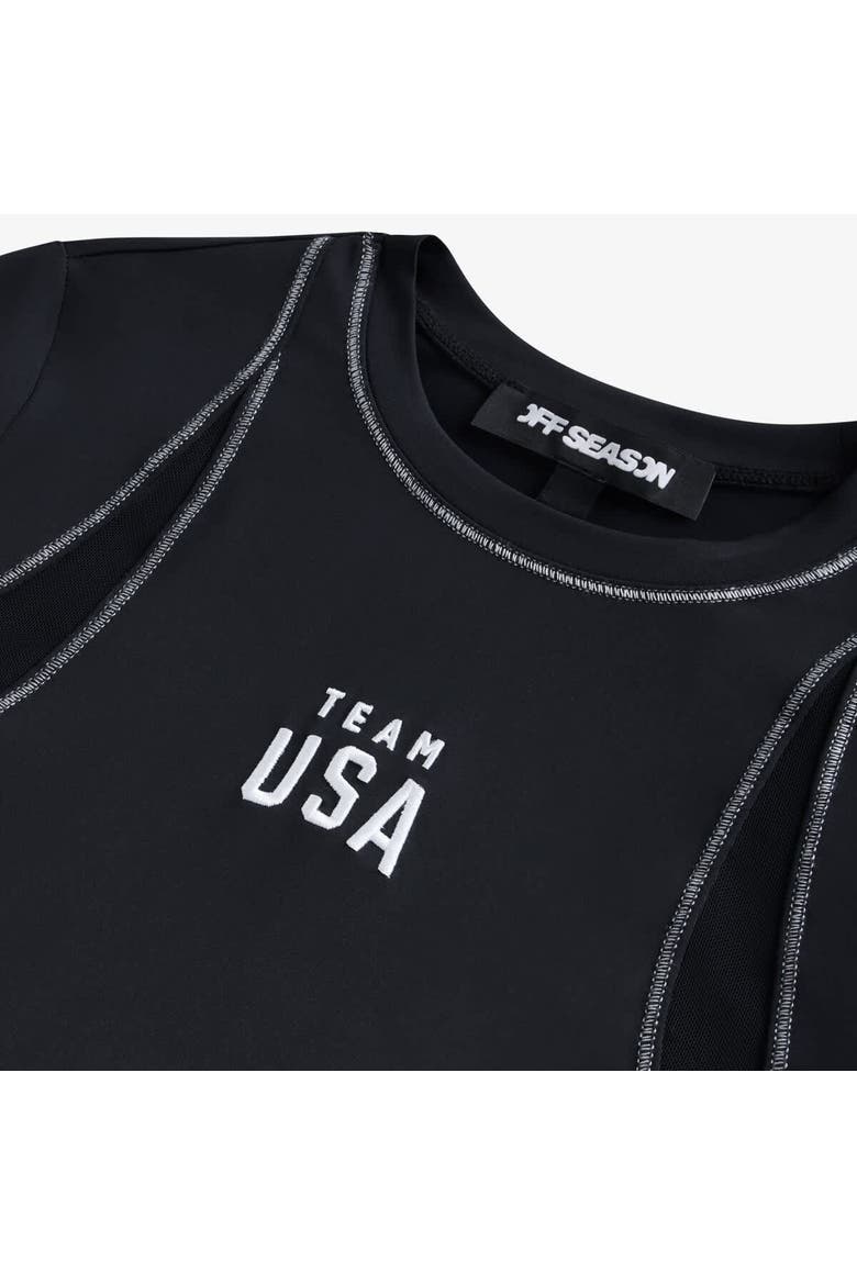 Women's Black Team USA Long Sleeve T-Shirt with Thumbholes, Alternate, color, Black