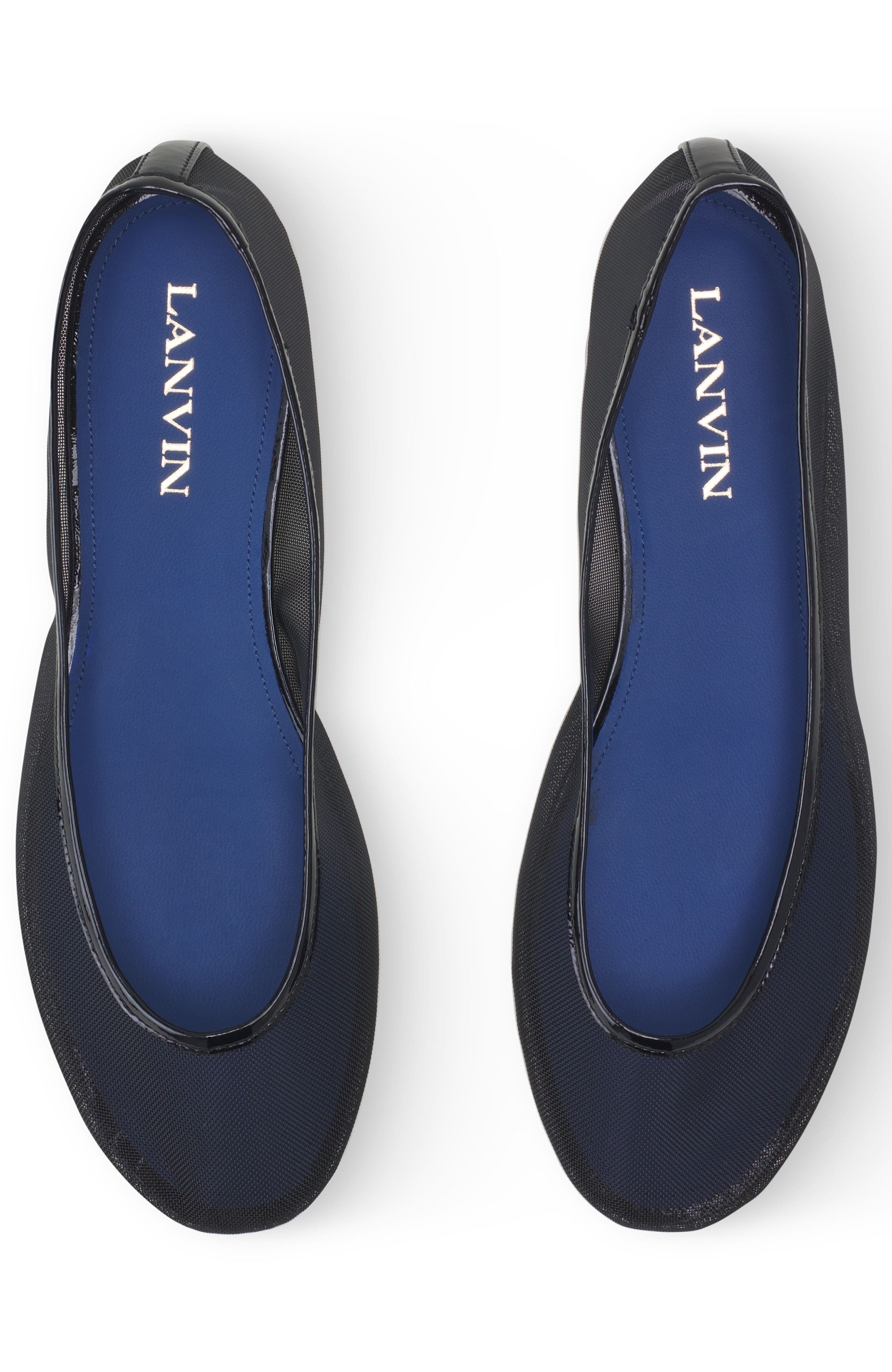 The Ballerina Flat In Mesh, Alternate, color, Black