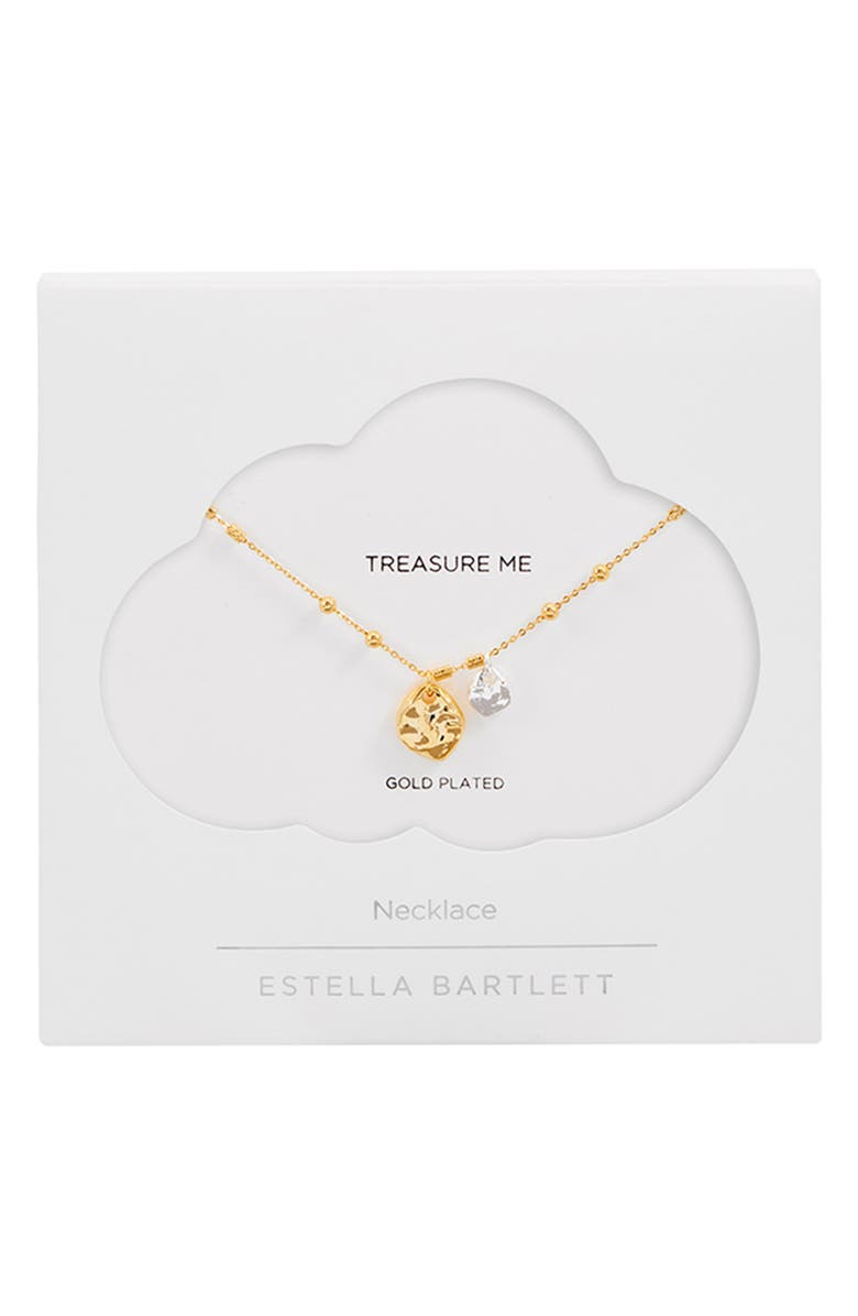Estella Bartlett Beaded Chain & Molton Pebbles Necklace, Alternate, color, Silver/ Gold