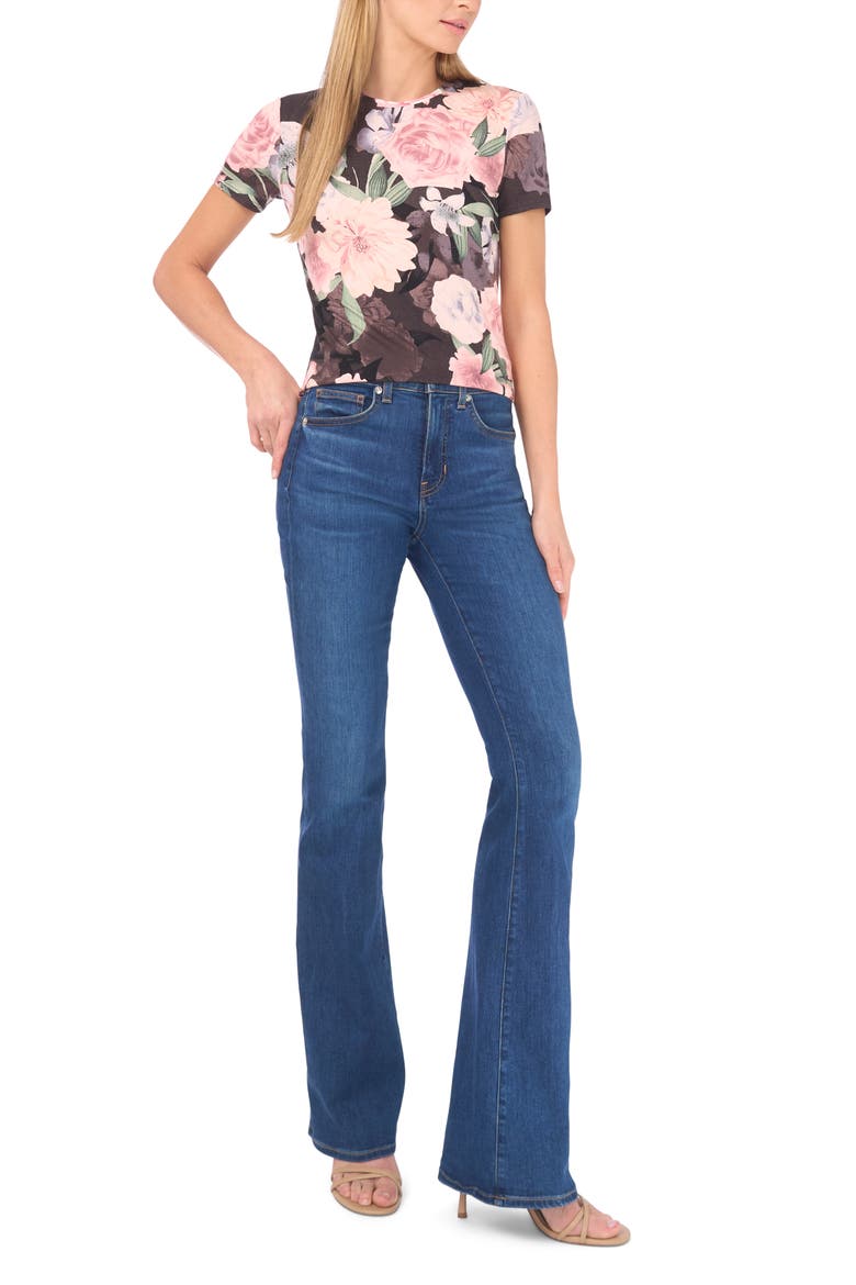 Amira Floral Print Top, Alternate, color, CORAL PINK