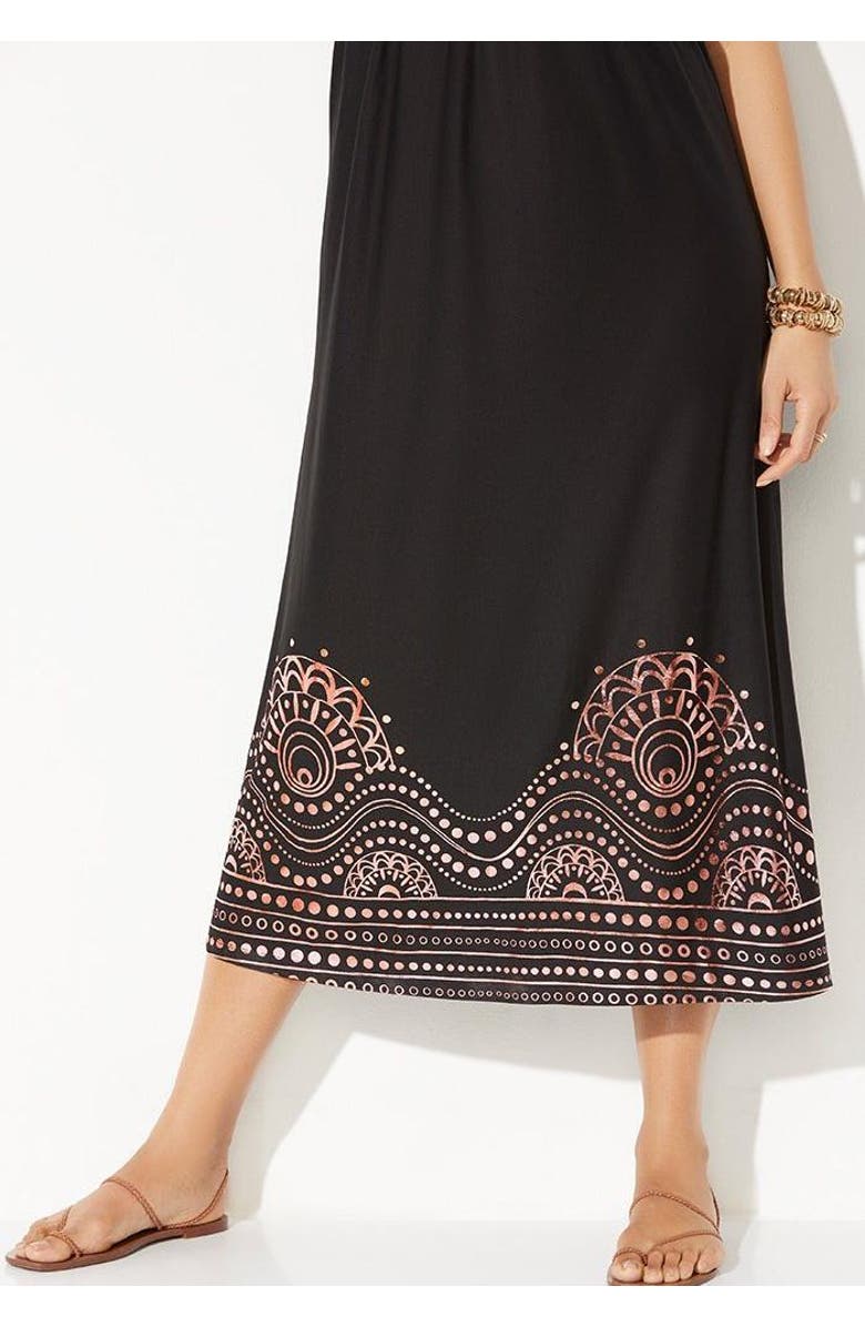 Swimsuits for All Kate V-Neck Cover Up Maxi Dress, Alternate, color, Black