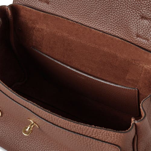 Mulberry 'alexa Heavy' Brown Top Handle Bag With Twist-lock Closure In Bright Oak