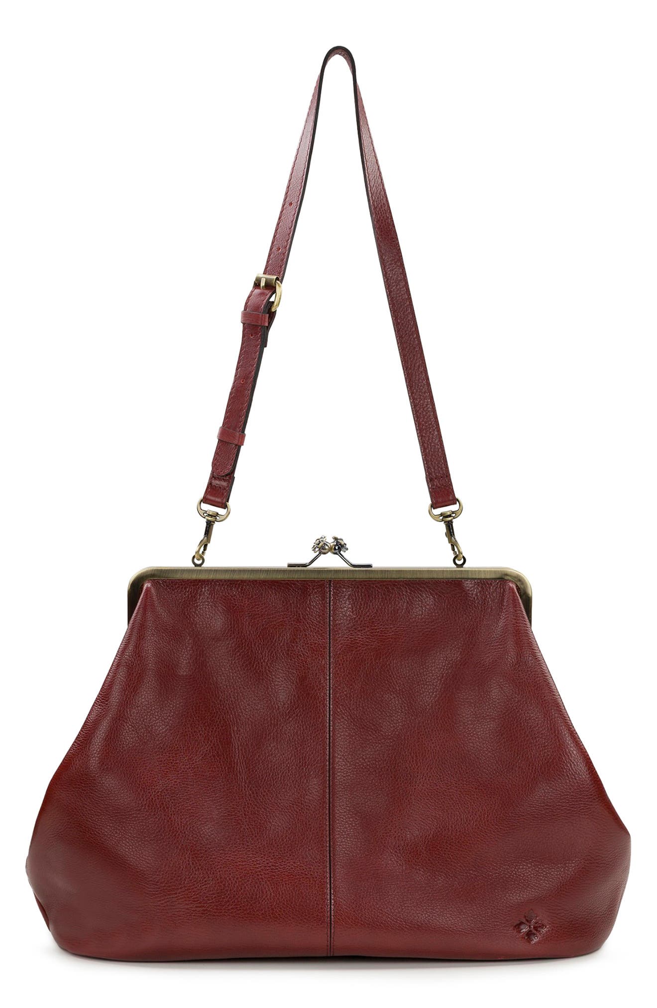 Serafina Large Frame Leather Crossbody Bag