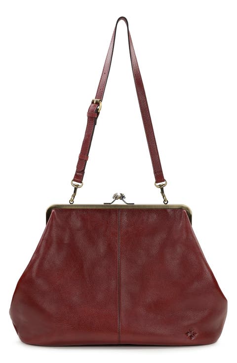 Serafina Large Frame Leather Crossbody Bag