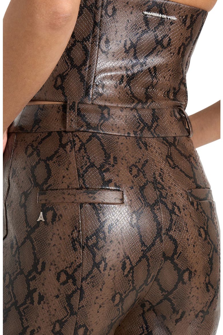 Lucia Python Straight Leg Trousers, Alternate, color, Brown