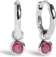 Monica Vinader Birthstone Huggie Hoop Earrings