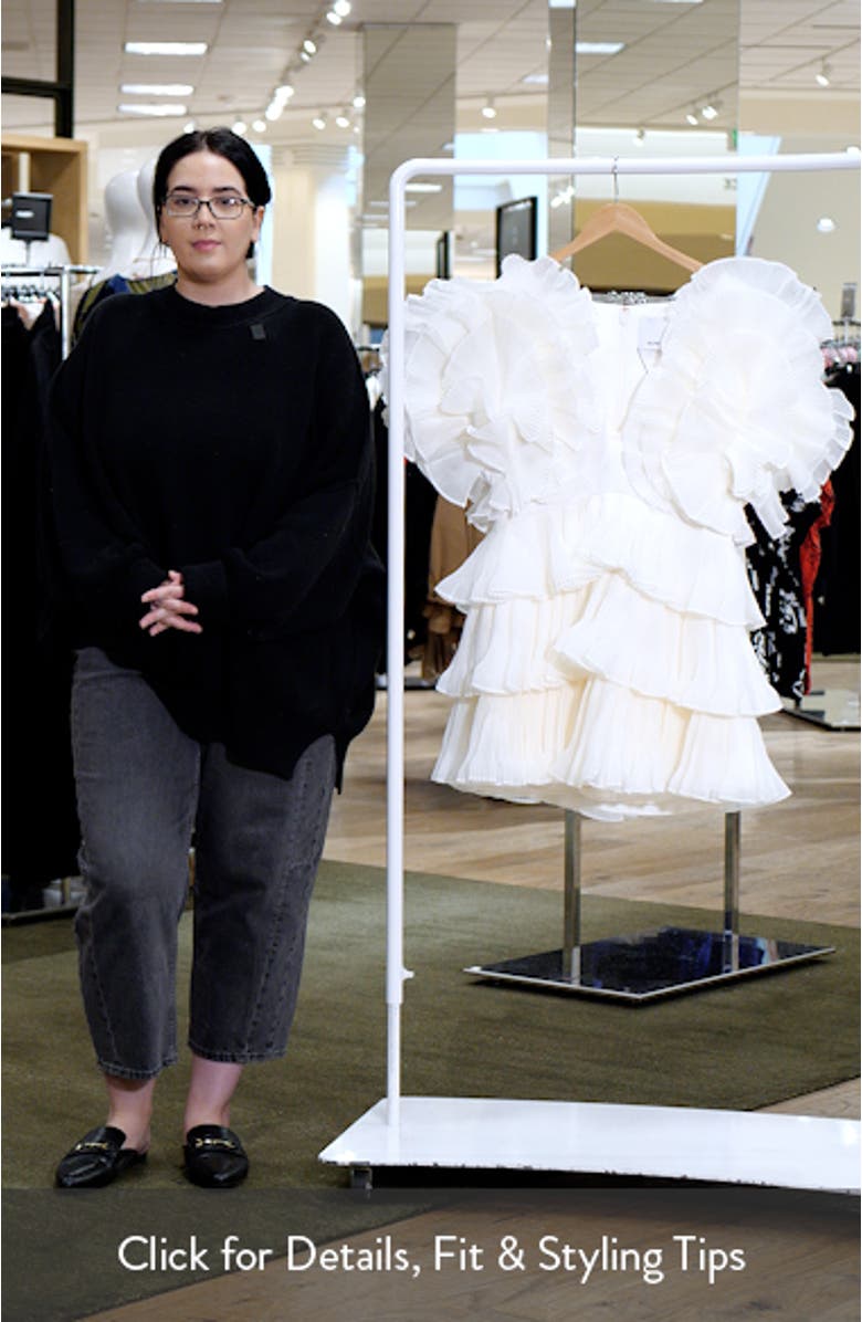 Spenmoss Pleated Ruffle Minidress, sales video thumbnail