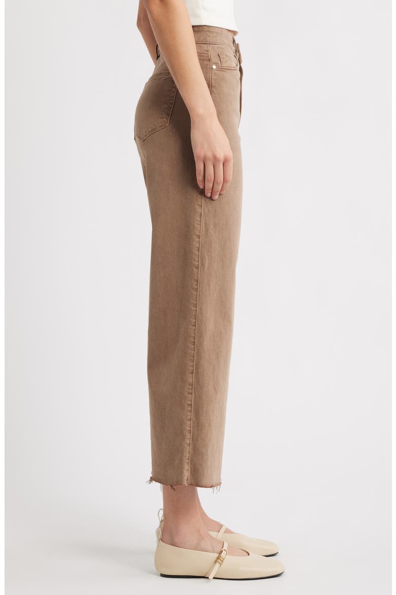 Anessa Raw Hem High Waist Wide Leg Jeans, Alternate, color, VINTAGE CANEWOOD
