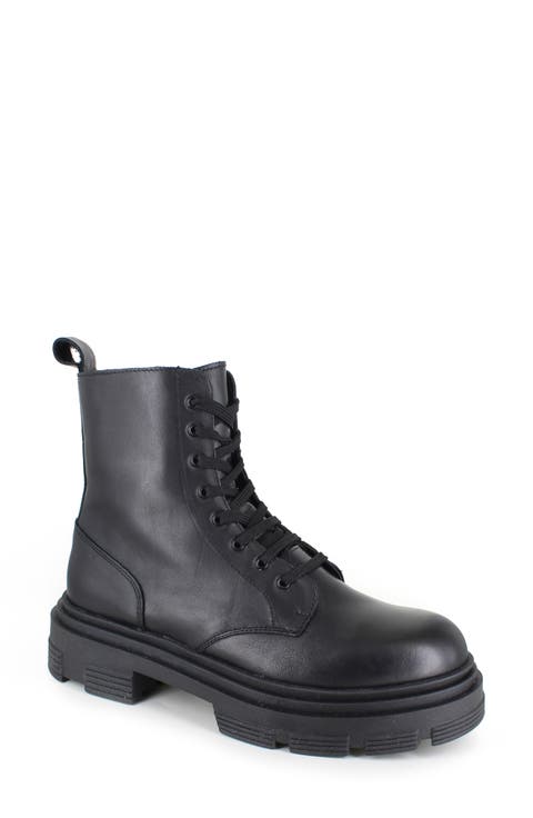 Brunella Water Resistant Platform Combat Boot (Women)