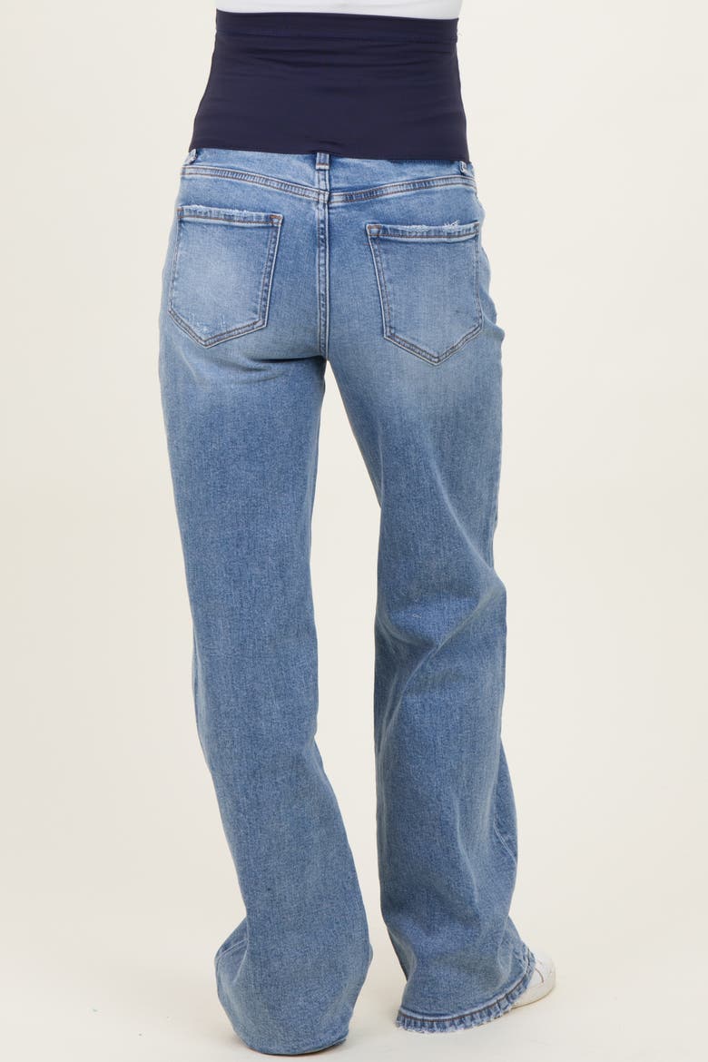 Vintage Wash Wide Leg Maternity Jeans, Alternate, color, Blue