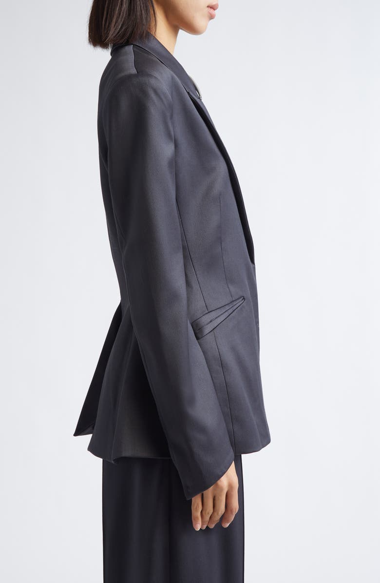 GRACE LING Fangs Single Breasted Wool Blend Blazer, Alternate, color, Dark Grey