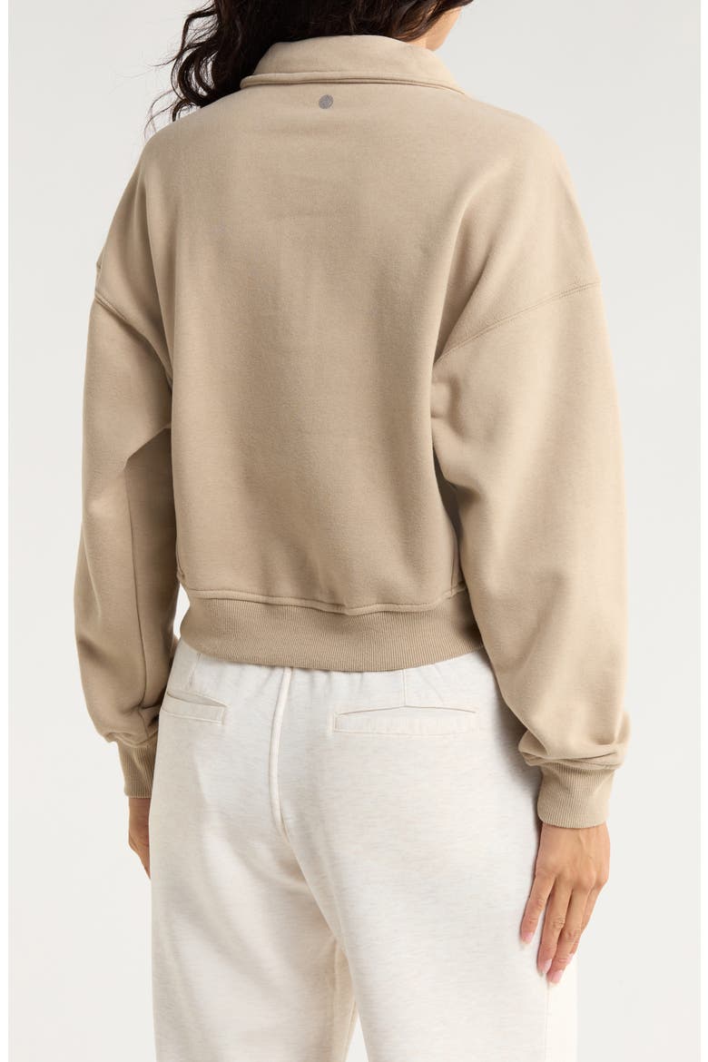 Forever Fleece Quarter Zip Sweatshirt, Alternate, color, COBBLESTONE