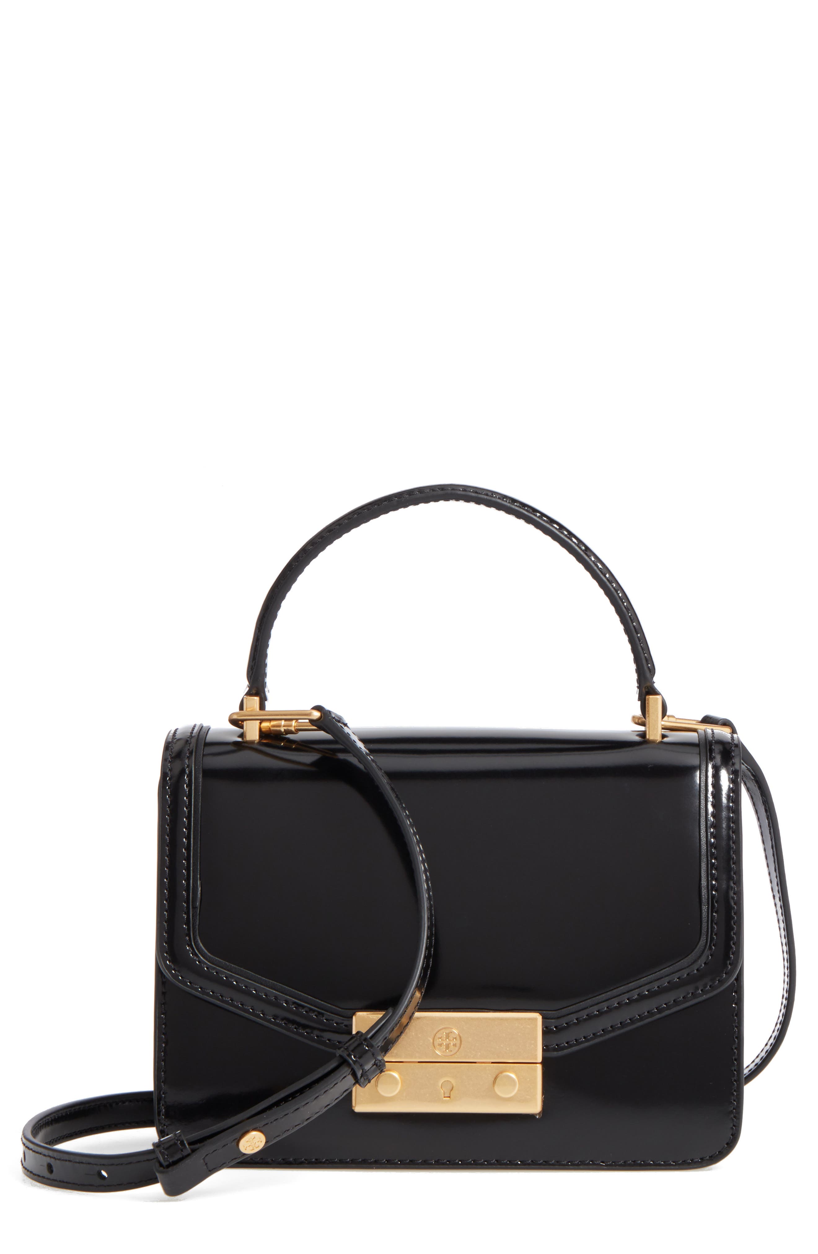 Tory Burch Mini Juliette Leather Top Handle Satchel, Main, color, 