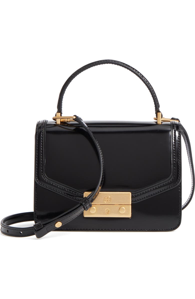 Tory Burch Mini Juliette Leather Top Handle Satchel, Main, color,