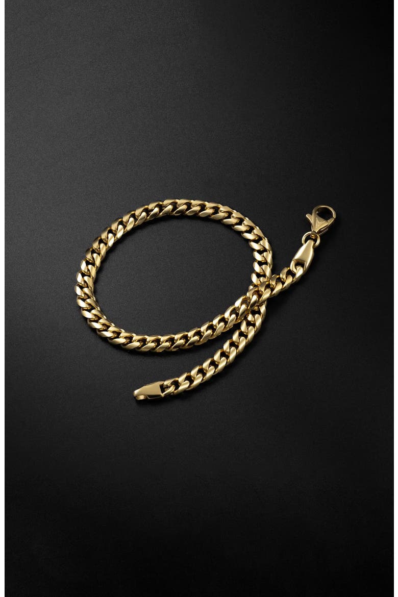 Men's Curb Chain Bracelet, Alternate, color, GOLD