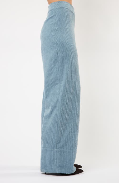 Viens Avec Moi The Odyssey Pull-on Wide Leg Corduroy Pants In Blue