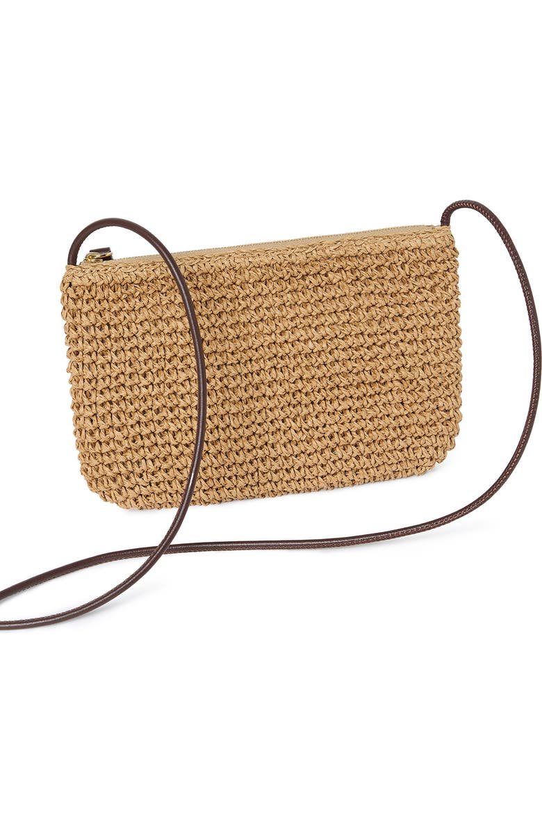 Loeffler Randall Yasmine Raffia Crossbody, Alternate, color, Espresso
