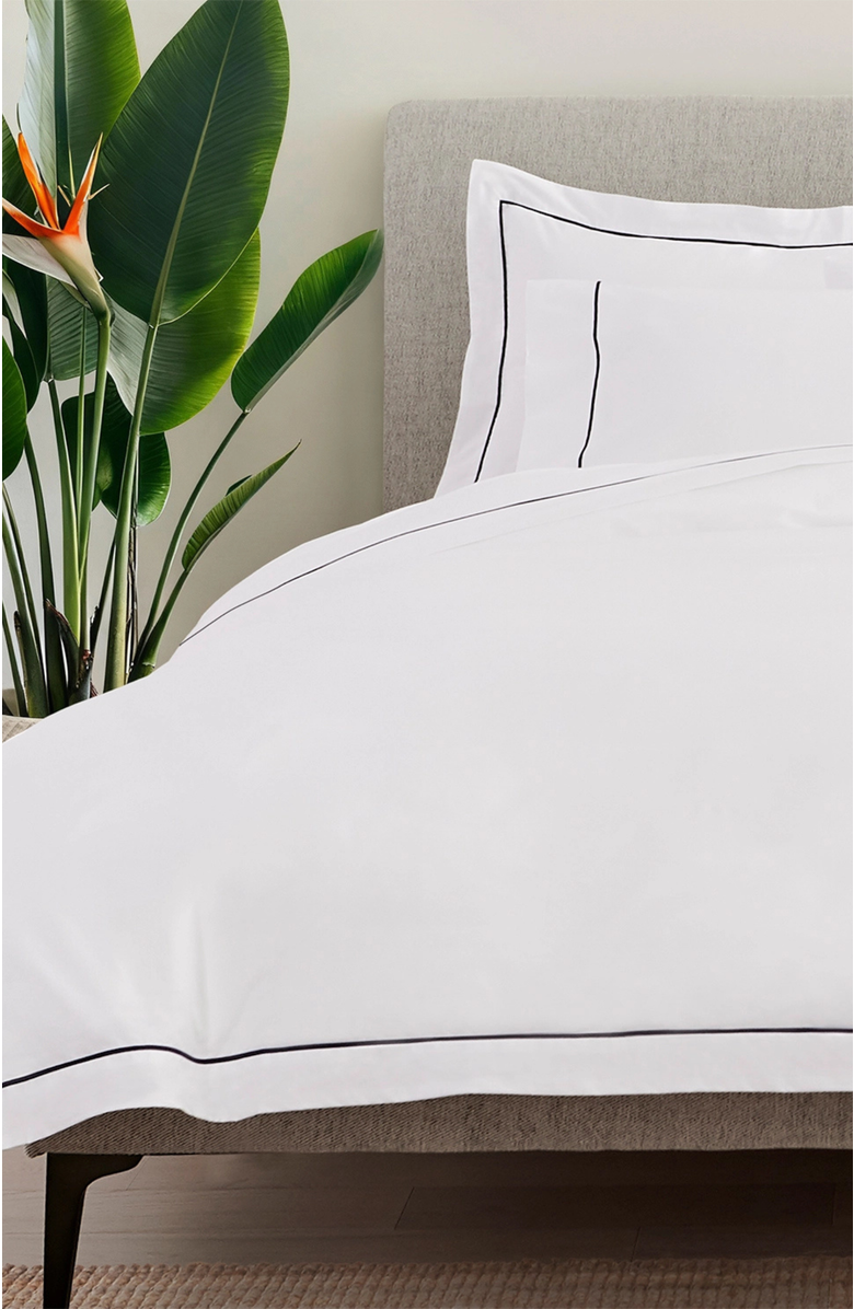 Ela Lane USA Heirloom Organic Percale Duvet Cover, Alternate, color, White - King