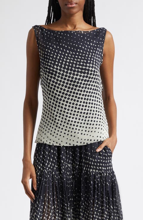 Halftone Wiggle Dot Cowl Back Shell