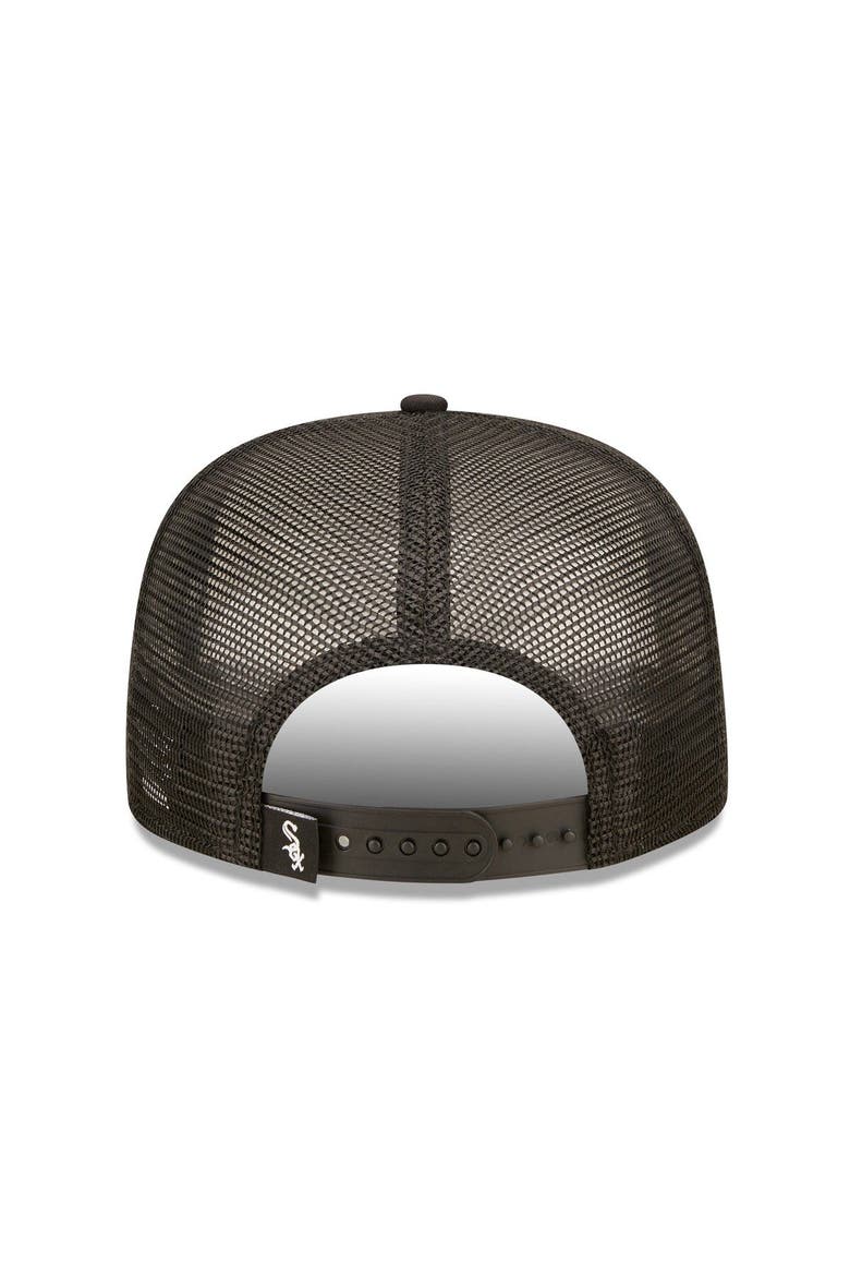 Men's New Era White/Black Chicago White Sox Gradient Golfer 9FIFTY Snapback Hat, Alternate, color, White