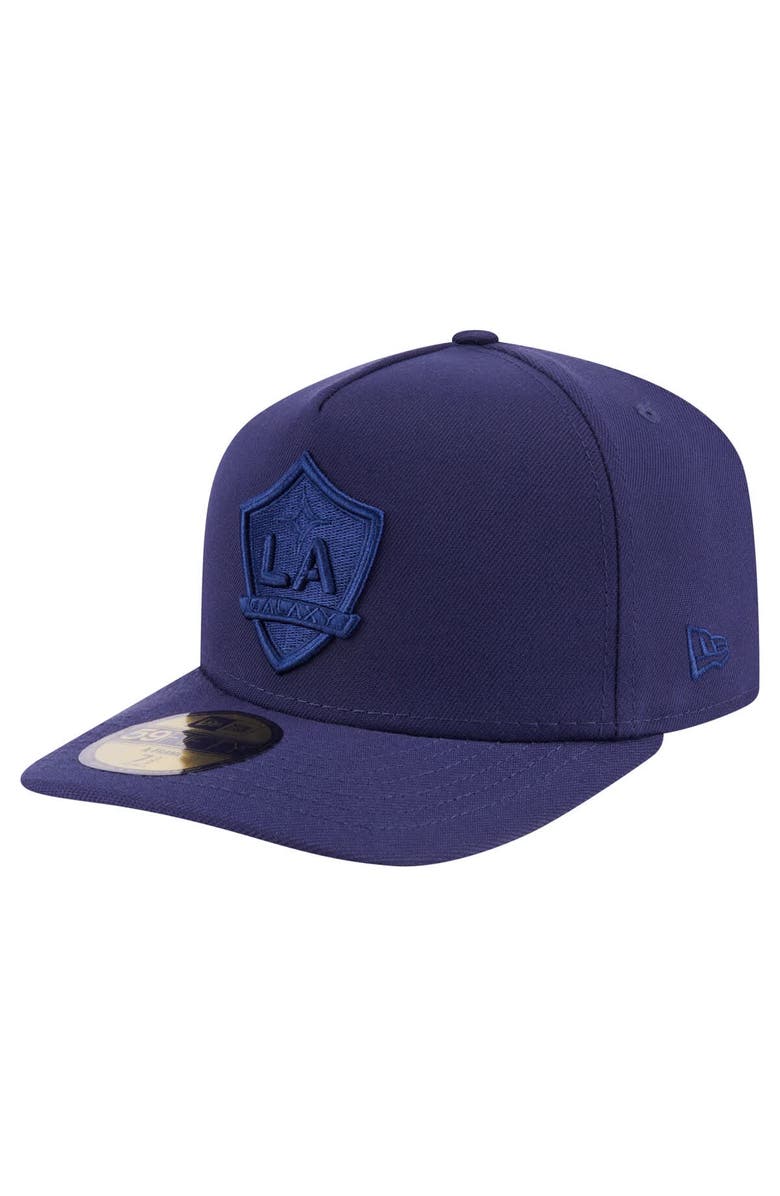 New Era Men's New Era Navy LA Galaxy Color Pack A-Frame 59FIFTY Fitted Hat, Alternate, color, Navy