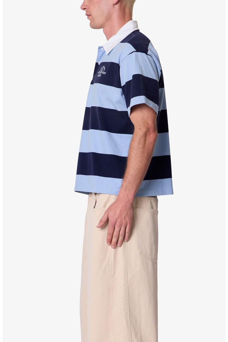 Big Stripe Short Sleeve Rugby Shirt, Alternate, color, BLUE
