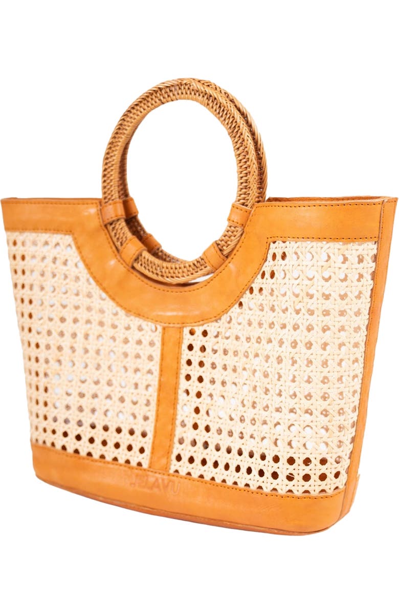 Jelavu Hilton Handwoven Cane Tote, Alternate, color, Tan