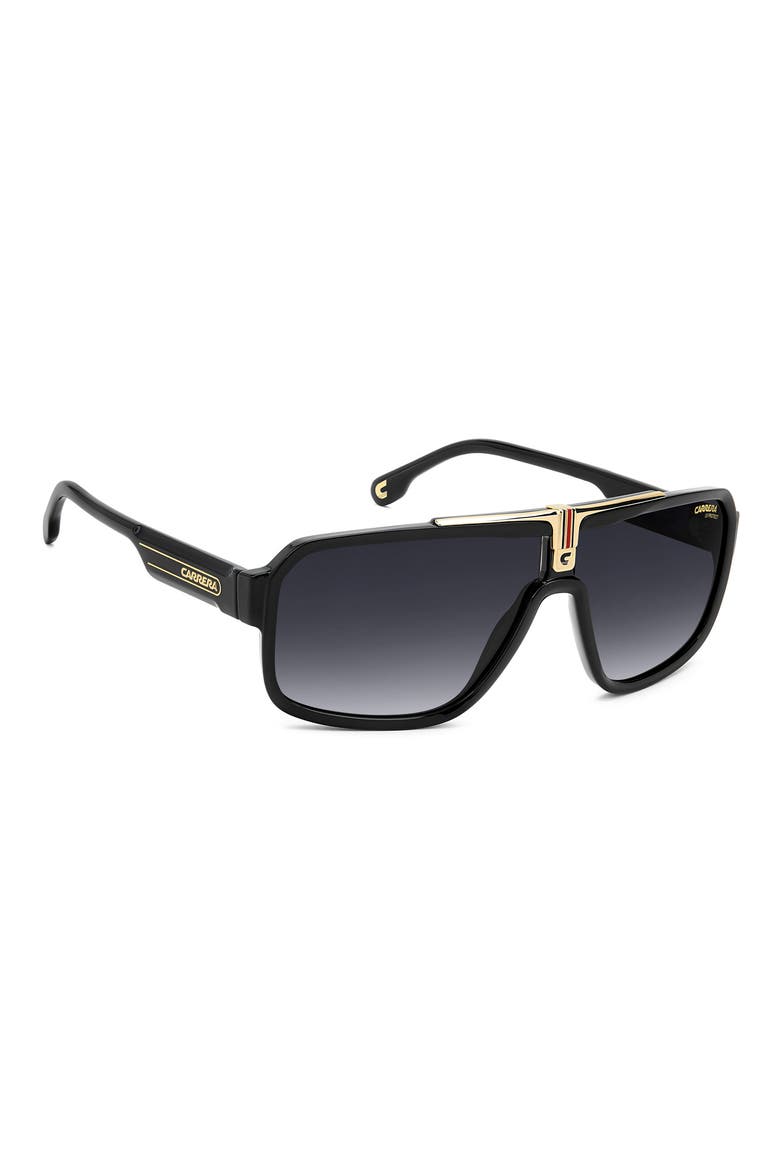 CA 1091/S 65mm Oversize Shield Sunglasses, Alternate, color, BLACK/ DARK GREY SF
