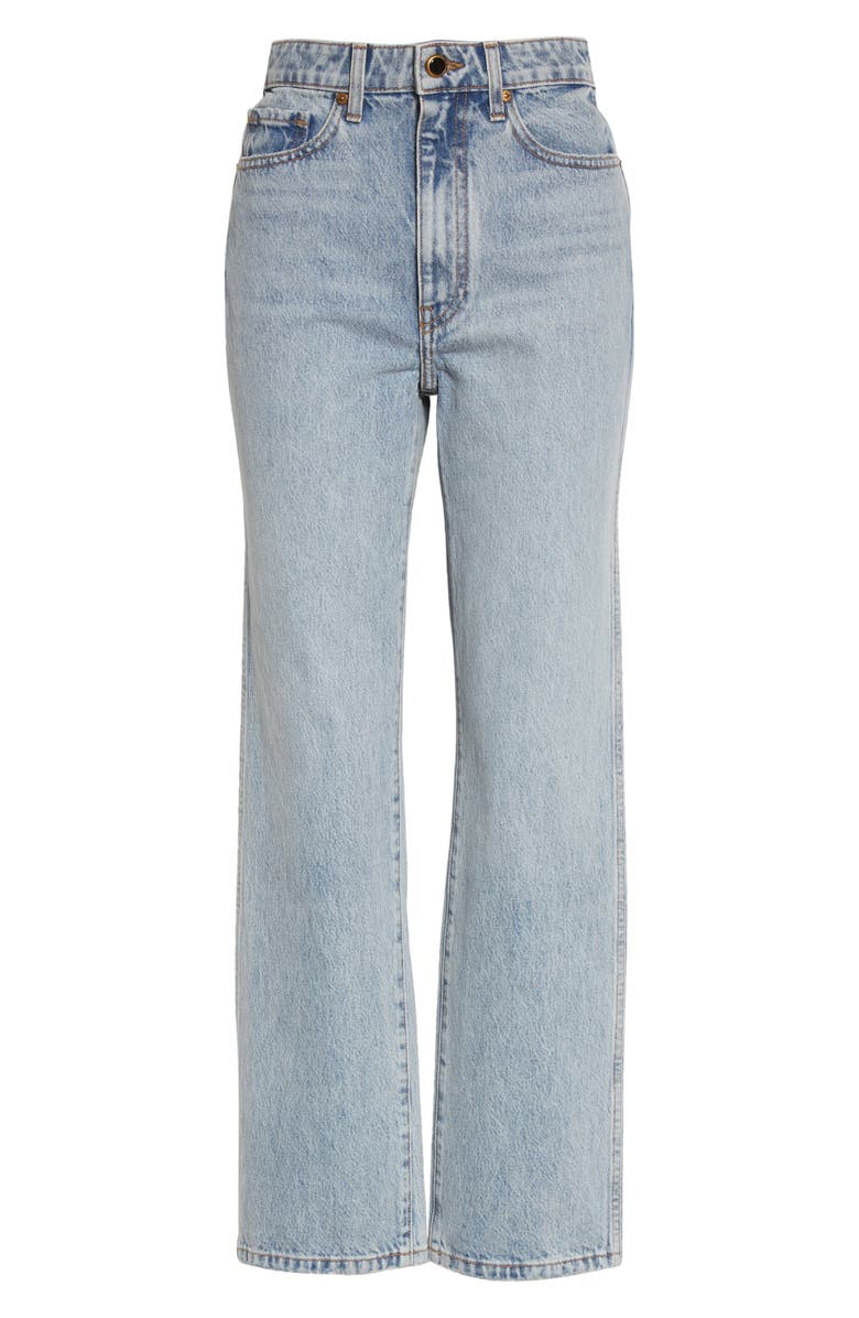 Khaite High Waist Crop Jeans, Alternate, color,