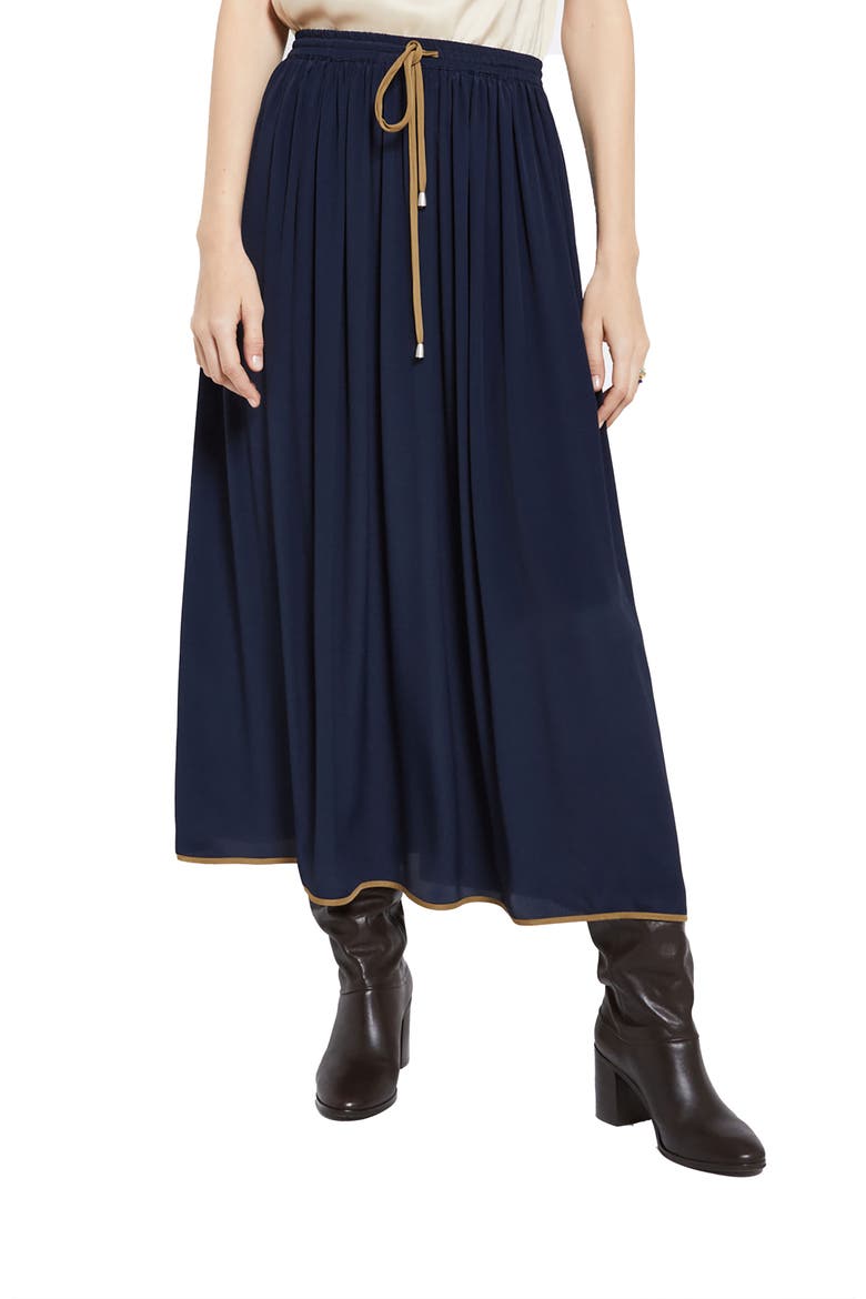 Viscose Wide-Leg Trousers, Main, color, Blue