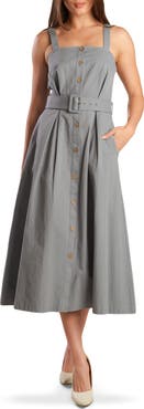 FREEMARKET Cotton Sleeveless Midi Dress