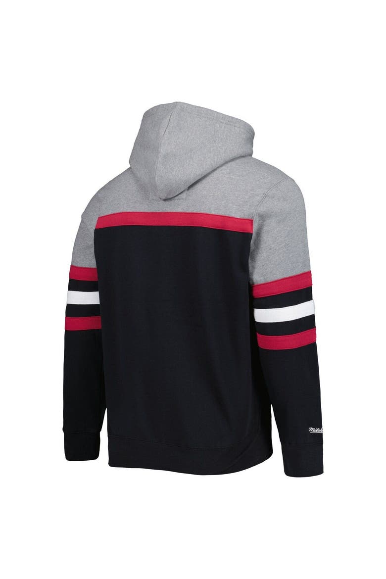 Men's Mitchell & Ness Black/Heathered Gray Arizona Cardinals Head Coach Pullover Hoodie, Alternate, color, Black