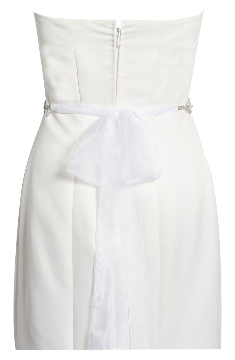 Tasha Imitation Pearl & Crystal Bridal Sash, Alternate, color,