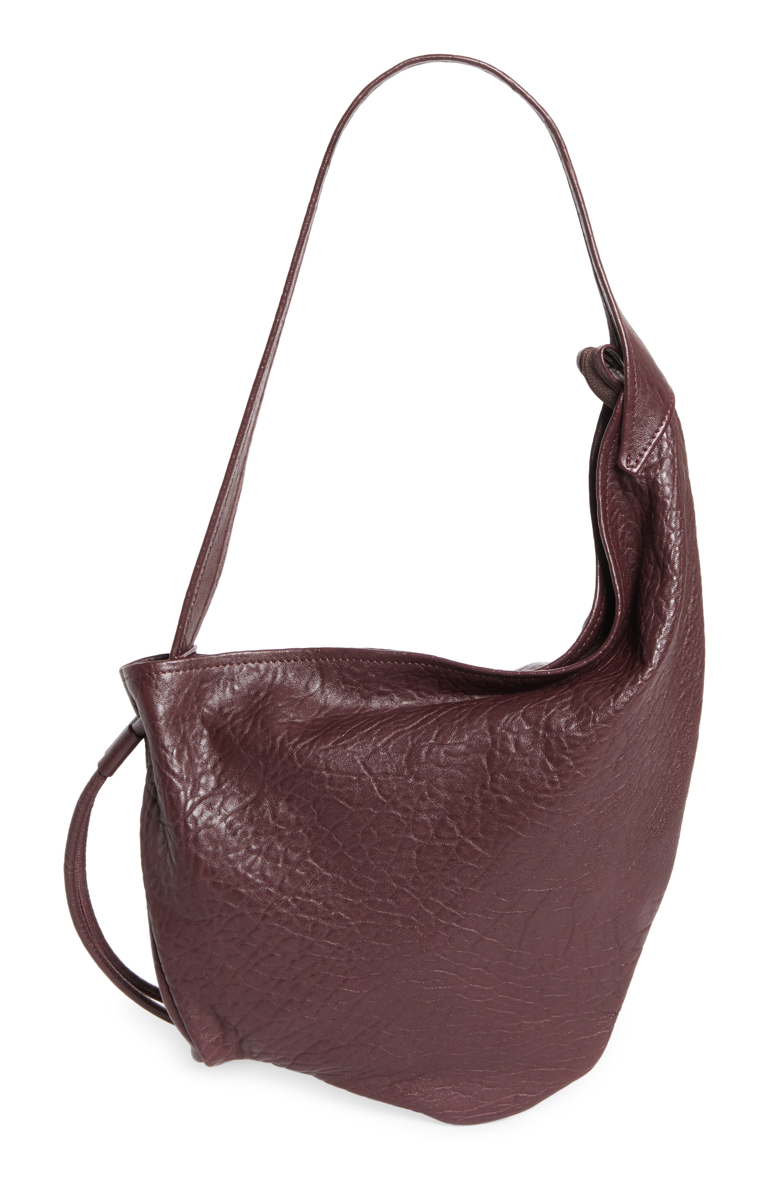 Small Sling Leather Hobo Bag, Alternate, color, 00R85 CHERRY