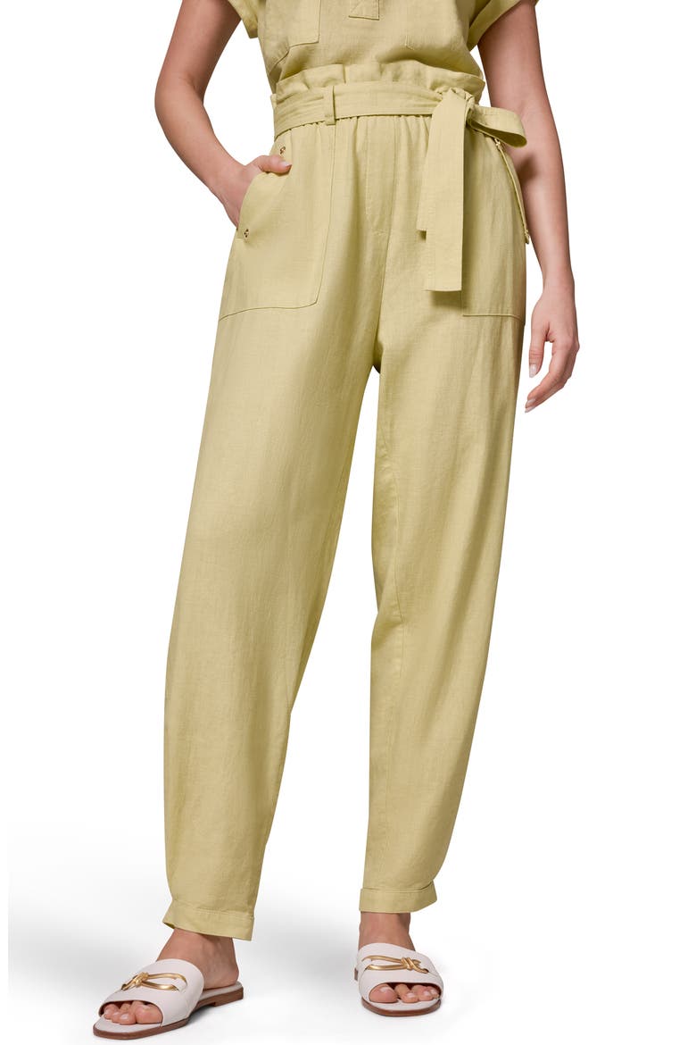 Belted Tapered Pants, Main, color, CITRUS