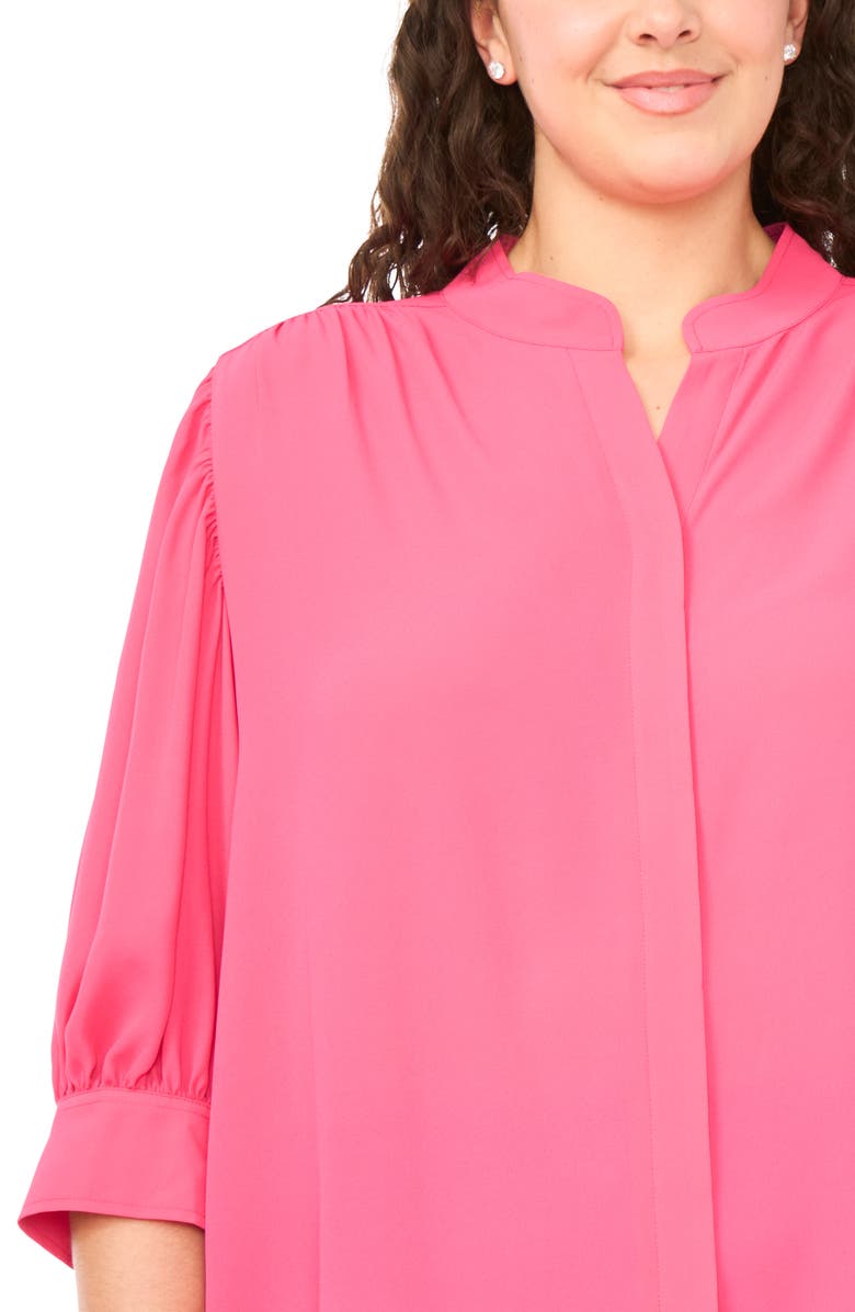 CeCe Hidden Placket Shirt, Alternate, color, Raspberry Radiance