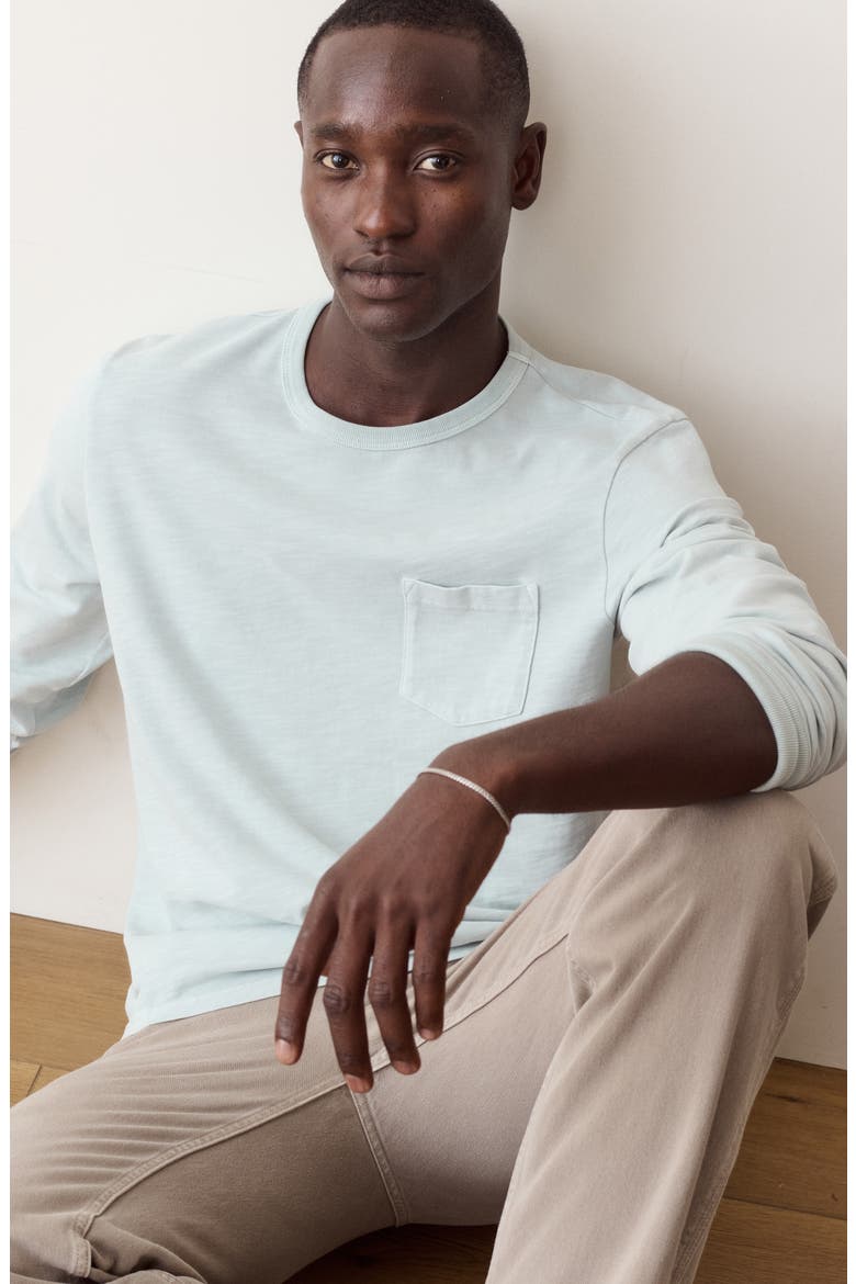 Luxe Slub Long Sleeve Pocket T-Shirt, Alternate, color, BALLAD BLUE