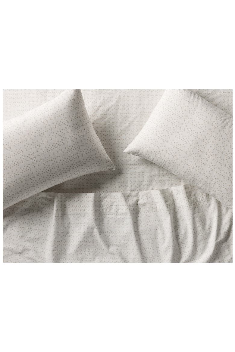 Print Organic Cotton Percale Sheet Set, Alternate, color, FAWN DOT